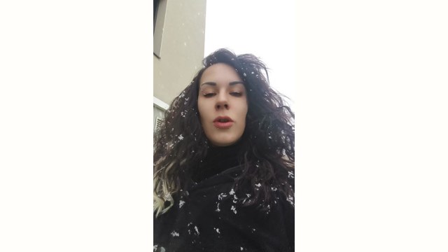 La joie d’une neige rare
